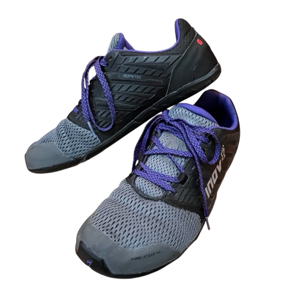 Inov-8 Bare XF Sneakers Training Shoes Black Purple Shoes Ropetec Minimal 210 V2